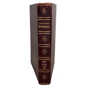 1959 Edition Encyclopedia Britannica Vtg HC Volume 21 SORD to TEXAS Education